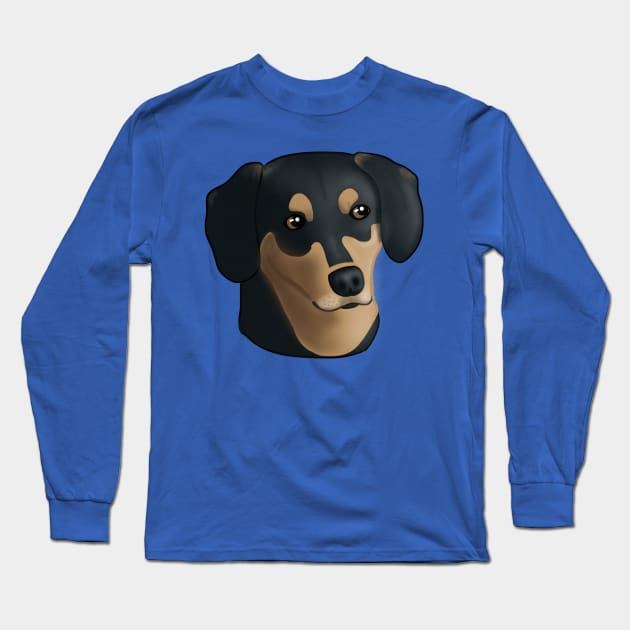 Daisy the Hound (Large Design) Long Sleeve T-Shirt by Aeriskate